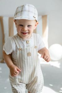 Детская льняная кепка с козырьком RAMSEY Jamiks, бежевый