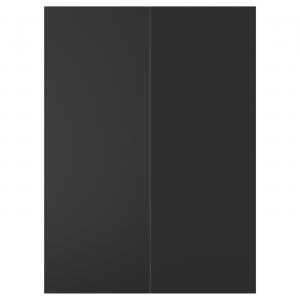Комплект углового нижнего шкафа с 2 дверцами IKEA, 25x70 см, цвет matt anthracite
