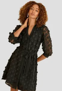 Платье-Рубашка прямого кроя с 3d-точками Love & Roses, Black