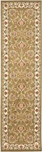 Ковер-ковер-дорожка SAFAVIEH, 69 x 244 см, коллекции Lyndhurst - Green & Ivory, традиционный восточный дизайн, не линяет и прост в уходе, идеален для помещений с высокой проходимостью в гостиной, спальне (LNH555-5212)