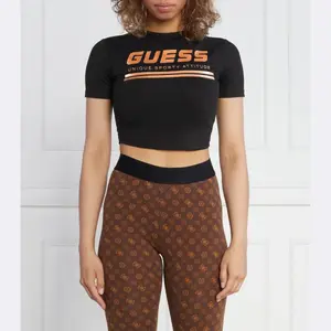 Футболка укороченного кроя Aggie active Guess, черный