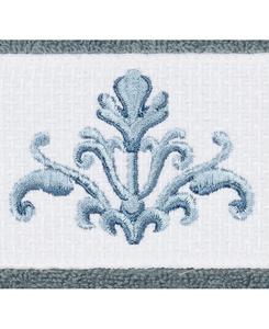 Салфетка для умывания из турецкого хлопка алого цвета с вышивкой. Linum Home, Teal