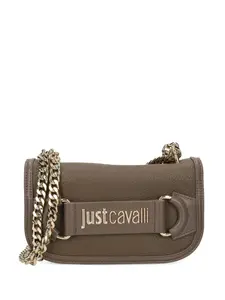Сумка через плечо с логотипом Just Cavalli, коричневый