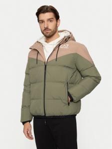 Пуховик стандартного кроя Ea7 Emporio Armani, зеленый