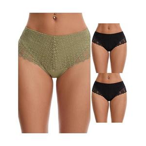 3 пачки женских трусиков-бикини с кружевом Inspire Chic, Black Green