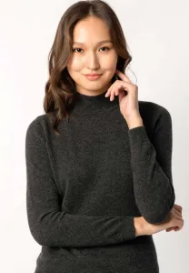 Незаменимый джемпер с высоким воротником Gobi Cashmere, Charcoal