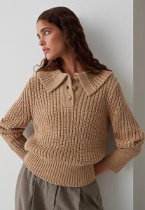 Джемпер OPUS SLIM FIT TROYER, Caramel/Brown