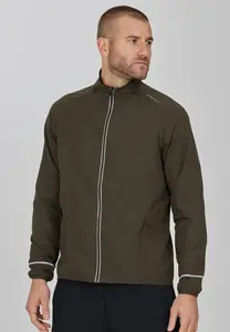 Беговая куртка ENDURANCE "Lessend" со светоотражающими элементами, коричневый