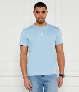 Футболка мужская Calvin Klein Jeans хлопковая облегающая, голубой