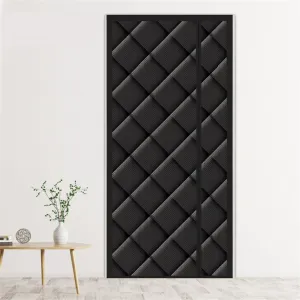 Плотная теплозащитная штора на дверь DQQ, черный