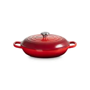 Чугунная жаровня Le Creuset с крышкой, красный