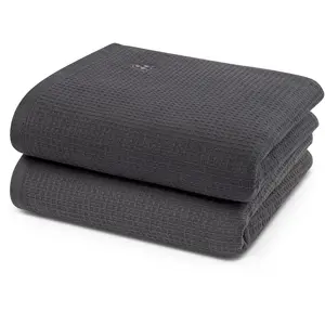 Полотенца Вафельная ткань 100% хлопок Ross, антрацит