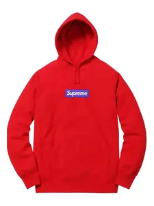 Толстовка с капюшоном и логотипом из коллаборации с James Jebbia Supreme, красный