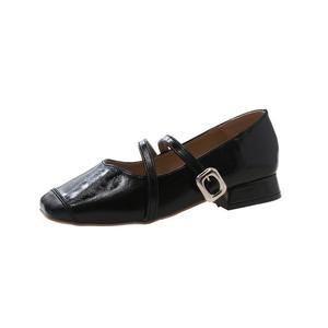 Alxnan Мэри Джейн туфли женские черные/серебристые/золотые, цвет Black