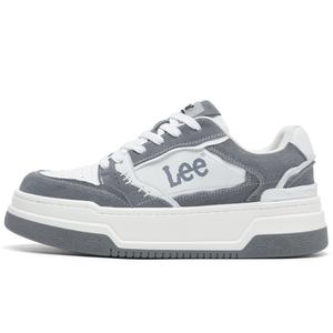 Износостойкие дышащие низкие кроссовки для скейтбординга, увеличивающие рост, для мужчин Lee, Stone Gray