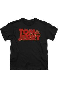 Футболка с коротким рукавом для детей с логотипом фильма "Том и Джерри" Gildan, черный