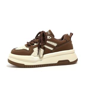 DAPHNE Дышащие женские низкие повседневные туфли коричневого цвета, цвет Brown