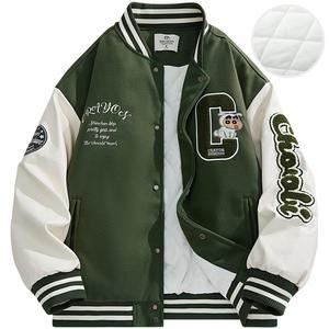Crayon Shinchan Бейсбольная куртка унисекс, Gray Green[Padded]