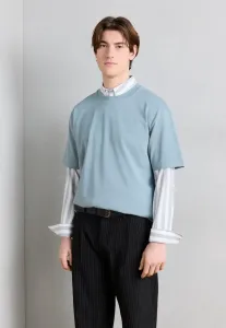 Футболка с круглым вырезом, свободного кроя, базовая футболка Lindbergh, Dark Aqua