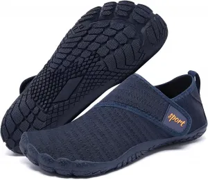 Обувь для воды мужская и женская, быстро сохнущие для плавания Rechtmien, темно-синий/оранжевый