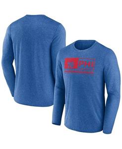 Мужская футболка Heather Royal Philadelphia 76ers для трехочковой игры Fanatics
