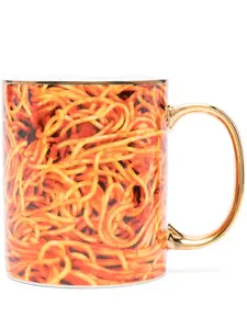 Фарфоровая кружка spaghetti, 10х8 см, Seletti, оранжевый