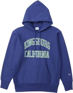 Мужская толстовка Champion REVERSWEAVE(R) C3-Y114 с длинным рукавом, хлопок 11,5 унций, графический принт США, толстовка с капюшоном Reverse Weave (R), синий