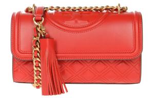 TORY BURCH Сумка через плечо Fleming из овчины малого размера женская красная