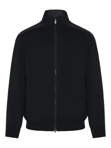 Свитер с высоким воротом и вставками Paul & Shark, черный