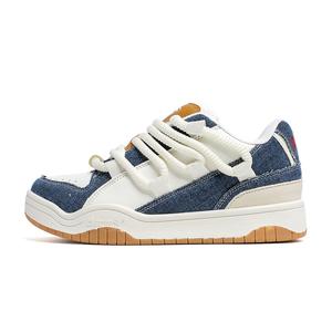 Против скольжения и износостойкие низкие скейтерские кроссовки для увеличения роста унисекс OUBT, синий