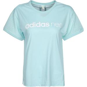 Adidas Neo Футболка с рукавом дроп-шоулд женская синяя