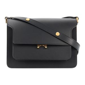 MARNI Кожаная сумка через плечо женская черная