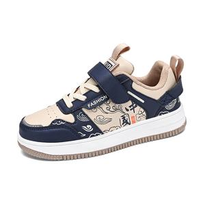 Износостойкие легкие амортизирующие дышащие противоскользящие детские скейтборд кроссовки Wooden Rabbit, черный/белый