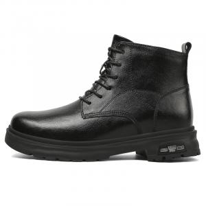 Dunnu Мужские ботинки Martin черные с черной флисовой подкладкой, цвет Black Fleece-Lined