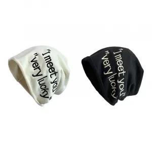 Унисекс шапка бини, Black+Ecru