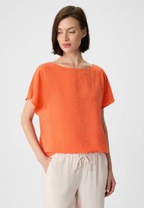 Блуза KURZÄRMELIGES MIT RUNDHALSAUSSCHNITT comma casual identity, оранжевый