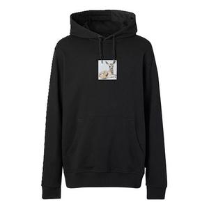 Худи Burberry Printing Cotton Unisex Black, желто-коричневый