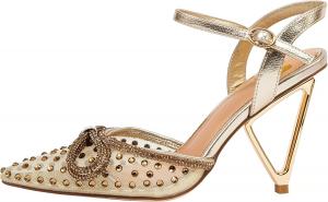 Туфли-лодочки с острым носком и сетчатой отделкой Ninety Union Gloria, золотой