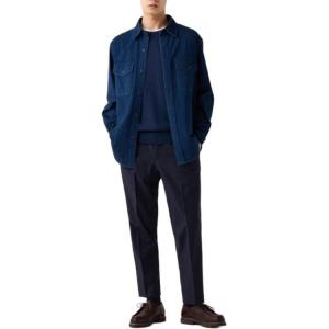 Повседневные брюки мужские темно-синие Uniqlo, темно-синий