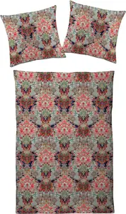 Постельное белье из сатина Мако 135х200 см, постельное белье с орнаментом, пододеяльник 135 х 200 см из 100% хлопка. Carpe Sonno