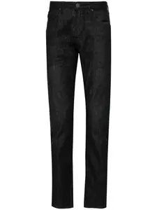 Узкие джинсы средней посадки Emporio Armani, черный