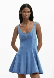 Платье скейтера из денима с эффектом Desigual, Blue