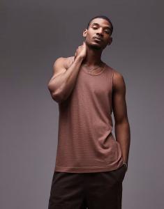 Майка Topman в тонкую полоску коричневого цвета