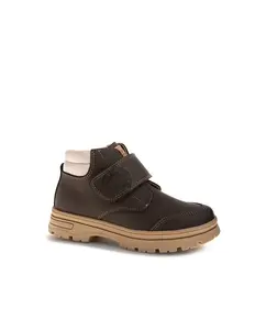 Детские ботинки из лидер-тек с липучкой Pablosky, коричневый