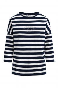 Soccx Лонгслив в цвете морской волны, белая