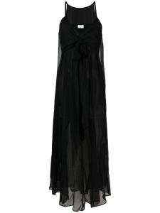 Filippa K semi-sheer silk slip dress, черный