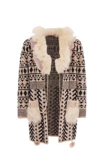 Вязаный кардиган faina, Rose/Powder