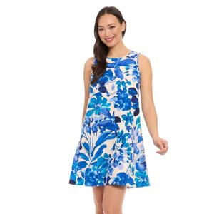 Женское свободное платье-трапеция без рукавов London Times, мультиколор