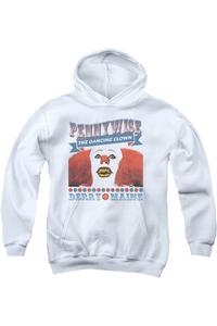 1990 The Dancing Clown Молодежная толстовка с капюшоном Gildan, белый