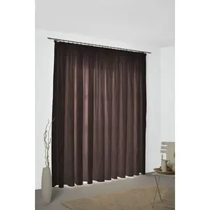 Штора RICCIA с присборенной лентой, 1 шт. Wirth, коричневый/фиолетовый